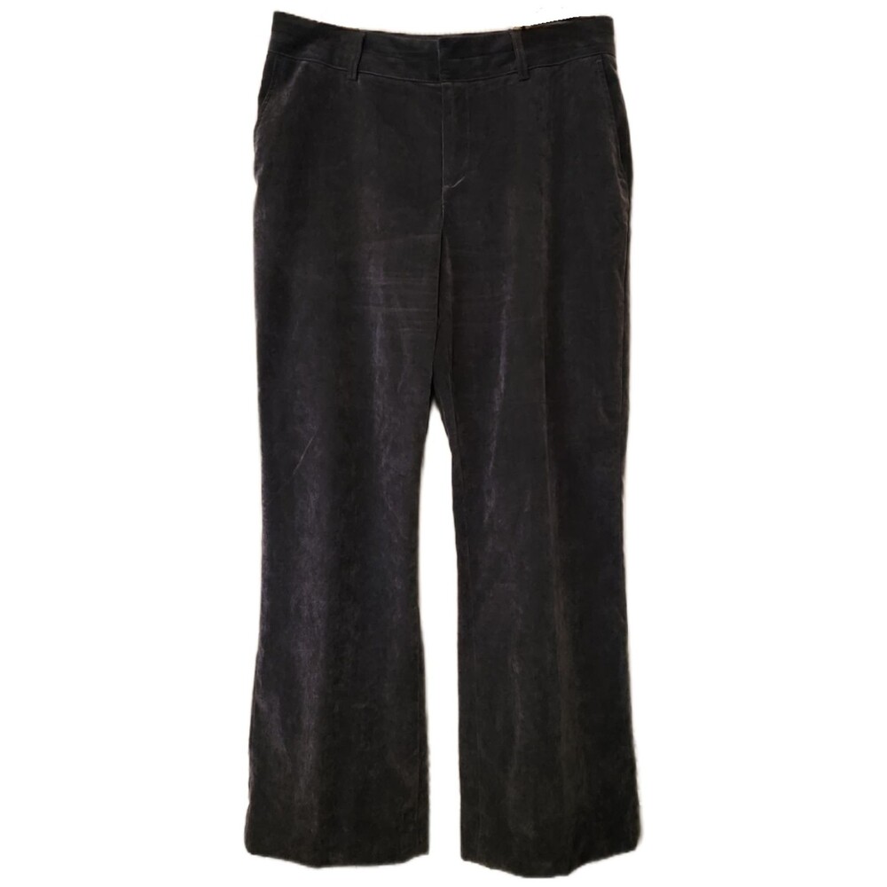 Coldwater Creek Women's Pants Size 12 Gray Trouser Fit Soft Light Corduroy EUC